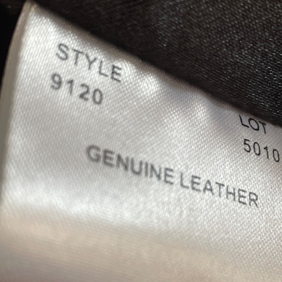 NEW Margaret Godfrey Black Leather Moto Jacket-size 12 - Picture 5 of 7